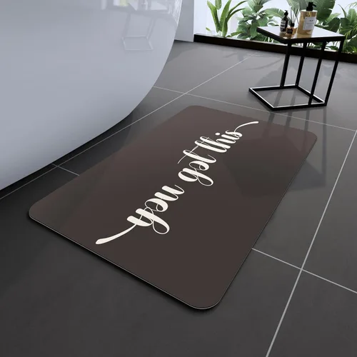 Miniatura 57 de Tapete de baño, tapetes de baño súper absorbentes, antideslizantes, de secado rápido, tapetes de goma fina para piso de baño que caben debajo