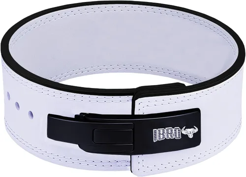 Miniatura 17 de IBRO Cinturón de palanca para levantamiento de pesas – Cinturón de 8 mm, 10 mm o 13 mm de potencia extrema y resistencia en cuero genuino - Para