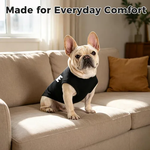 Miniatura 6 de BINGPET Camisas de Perro Policía, Camiseta de Perro Suave de Algodón, Traje Transpirable y Ligero para Perro Camiseta Sin Mangas Chaleco, Ropa