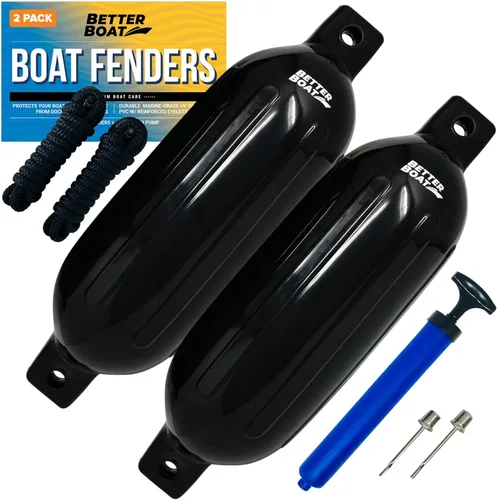 Paquete de 2 guardabarros de barco para acoplamiento de lancha con bomba, accesorios de lancha, juego de parachoques para muelle de barco, boyas,