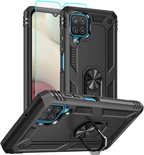 Miniatura 27 de Funda para Samsung Galaxy A12, Samsung A12 con protector de pantalla HD, [grado militar de 16 pies probada en caídas], anillo protector a prueba