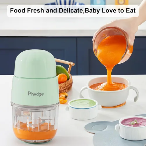 Miniatura 3 de Fabricante de Comida para Bebés, Licuadora Verde de Comida para Bebés, Fabricante de Puré de Comida para Bebés de 10 oz, Procesador de Alimentos