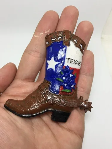 Miniatura 4 de WitnyStore Pequeña bota de vaquero con símbolos del estado de Texas, Estados Unidos de América, Estados Unidos de América, atracciones turísticas