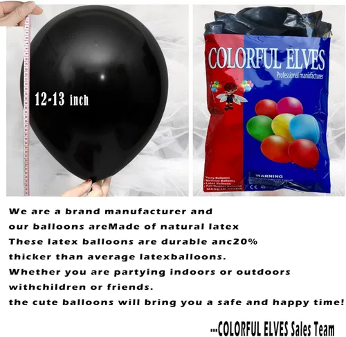Miniatura 2 de 100 globos metálicos cromados negros de látex de 12 pulgadas, globos gruesos brillantes para decoración de fiestas