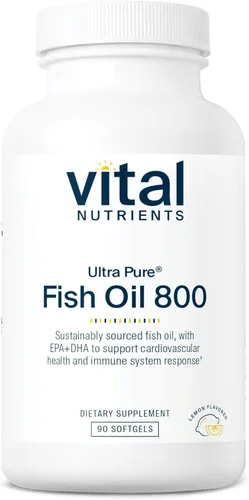 Vital Nutrients Ultra Pure Fish Oil 800 - Apoya la salud del corazón, el cerebro y el sistema inmunológico* - Ácido graso omega-3 de alto contenido