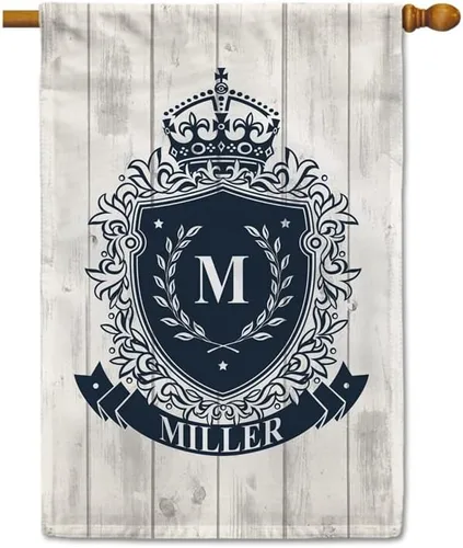 Miniatura 22 de Welcome Style Initial Garden Flag Snowflake Decor Customized Your Last Name 12.5X18 Inch Print Double Sided