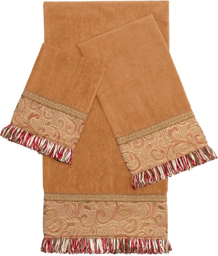 Miniatura 6 de Sherry Kline Swirl Paisley - Juego de toallas decorativas de 3 piezas, algodón puro, 1 toalla de baño, toalla de manos y puntas, extra absorbente