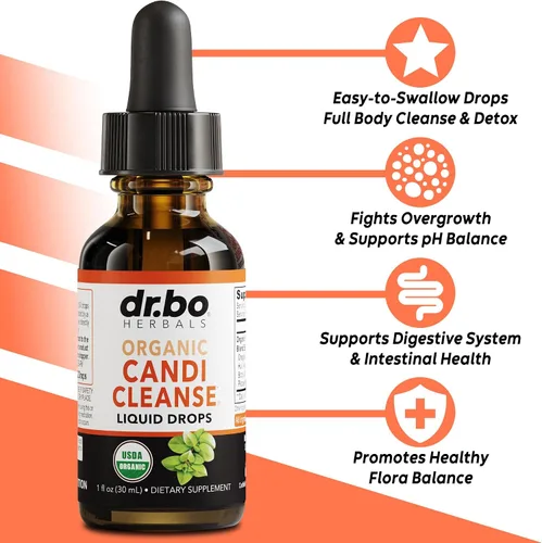 Miniatura 2 de Candi Cleanse & Gotas de aceite de orégano – Aceite orgánico de gotas de orégano líquido y ajenjo de nogal negro – Complejo de equilibrio