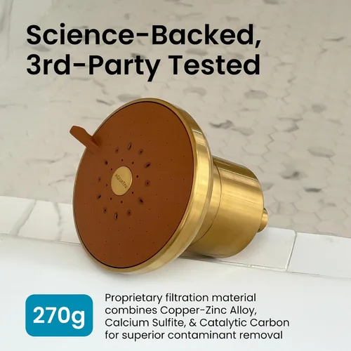 Miniatura 6 de AquaTru Shower - Filtro de ducha avanzado que elimina las impurezas del agua dura para apoyar la piel saludable, cuero cabelludo, cabello, reducir