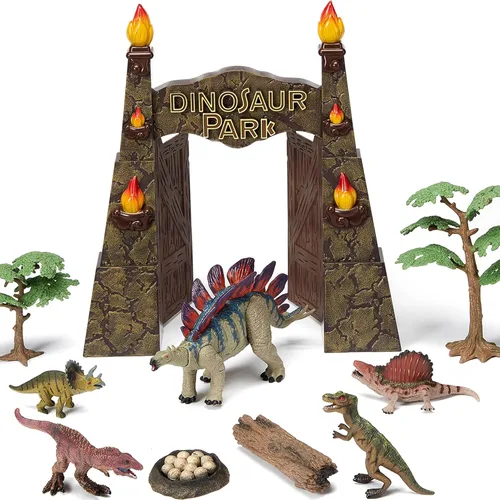 Miniatura 10 de Gran dinosaurio parque puerta dinosaurio nido de huevos juguetes de dinosaurio realistas para niños 3-5 5-7 figuras de dinosaurio del mundo jurásico