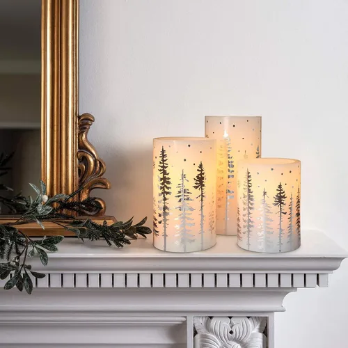 Miniatura 5 de Crystal Club Velas de Navidad sin llama, velas LED navideñas que funcionan con pilas con control remoto y temporizador, velas parpadeantes realistas