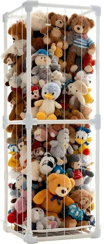 Organizador Grande para Almacenar Animales de Peluche, Jaula Creativa de PVC para Almacenar Animales de Peluche, Jaula de Zoo Vertical Ahorradora de