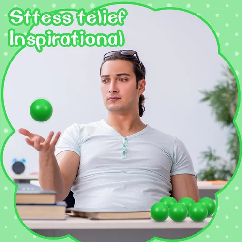 Miniatura 6 de Pelotas de espuma verde para aliviar el estrés para niños y adultos, juguetes sensoriales para aliviar la ansiedad, TDAH, autismo (verde)