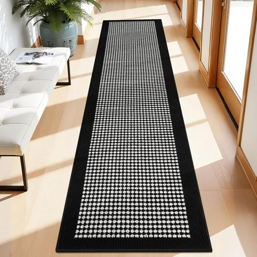 Miniatura 53 de Ileading Alfombra de pasillo de lavandería de 2 x 6 pies, antideslizante, con parte trasera de goma, lavable a máquina, alfombra gris