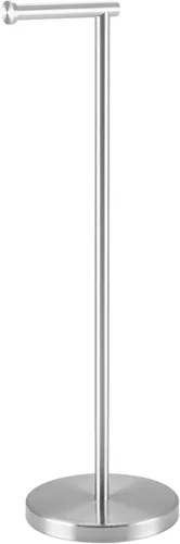 Miniatura 8 de KES Soporte de papel higiénico de 26 pulgadas de alto (versión más grande), soporte de rollo de papel higiénico independiente con base pesada