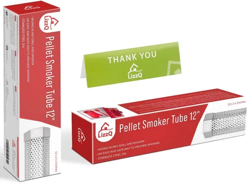Miniatura 8 de LIZZQ Tubo ahumador de pellets premium, 30,5 cm, 5 horas de humo intenso, para cualquier parrilla o ahumador, ahumado en frío o caliente, acero