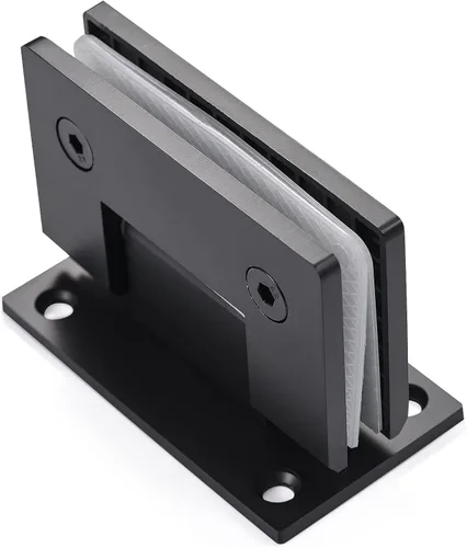 Miniatura 12 de Ranbo Bisagra de puerta de vidrio para ducha de 270 grados, acero inoxidable 304 sólido de 0.197 in, montaje de vidrio a vidrio, para puertas sin