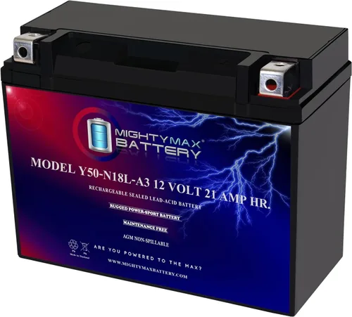 Miniatura 11 de Batería Mighty Max YTX12-BS - 12 V 10 Ah, 180 CCA, Batería SLA AGM para motocicleta recargable libre de mantenimiento