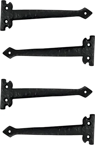 Miniatura 9 de Adonai Hardware Agee - Correa de aluminio resistente de 7 pulgadas con bisagra frontal falsa o falsa o falsa (paquete de 4, latón antiguo)