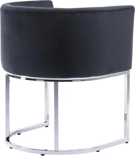 Miniatura 7 de RIVOVA Silla de Comedor Tapizada, Sillón Lateral Moderno Tipo Barril, Sillas de Comedor, Sillón Cómodo, Silla Lateral de Cocina con Patas de Metal