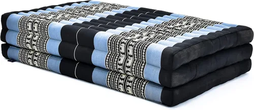 Miniatura 36 de Leewadee - Colchón tailandés plegable grande, 82 x 46 x 3 pulgadas, cama de invitados, cama triple plegable, cojín de masaje tailandés TV asiento