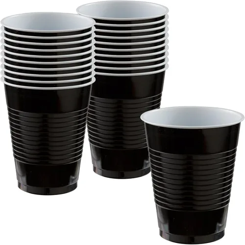Miniatura 12 de Vasos de plástico color rojo manzana (paquete de 20) – 18 onzas – Vasos versátiles para interiores y exteriores, fiestas, bodas, cumpleaños
