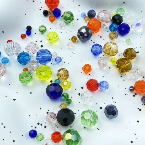 Miniatura 4 de Cuentas de cristal de vidrio 400 piezas 4mm cuentas facetadas redondas de vidrio espaciadoras para hacer joyas, pulseras, aretes, collares, Rosa