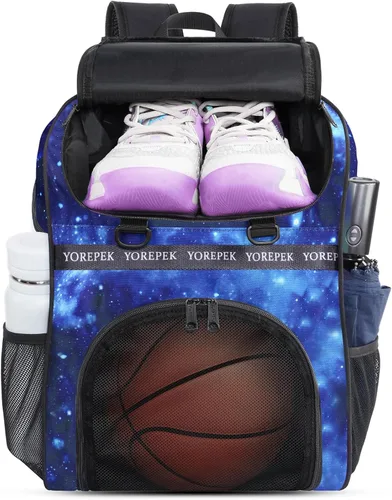 Miniatura 8 de YOREPEK Basketball Bag, Large Basketball Backpack with Shoe Compartment and Ball Holder Sports Backpack for daughter son, Water Resistant for