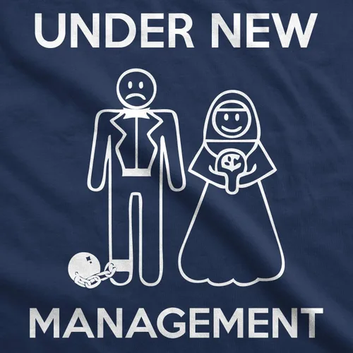 Miniatura 2 de Camiseta divertida para hombre Under New Management para boda, despedida de soltero