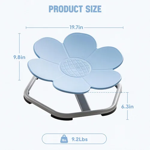 Miniatura 2 de ROBUD Silla giratoria sensorial para niños, silla giratoria para niños con autismo con diseño antideslizante, entrenamiento de coordinación