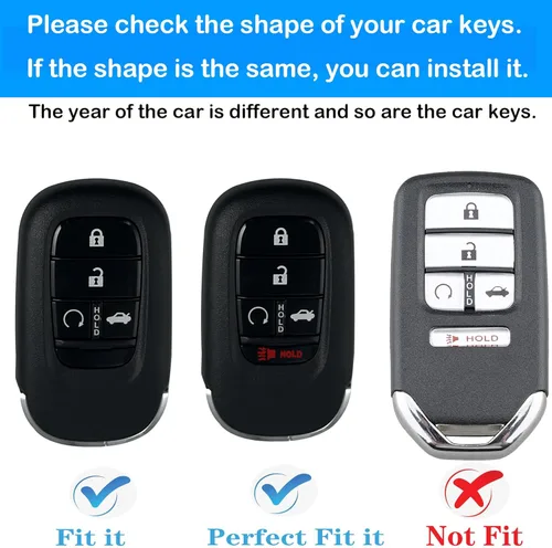 Miniatura 2 de Kirsnda para Honda funda para llavero, estuche con llavero, protección de TPU suave para llave/piel, 5 botones para 2022 2023 Accord Civic HR-V CR-V
