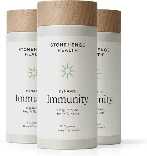 Miniatura 8 de Stonehenge Health Suplemento diario de inmunidad dinámica 10 en 1 impulsores inmunológicos de zinc, saúco, equinácea, vitamina C y probiótico L.
