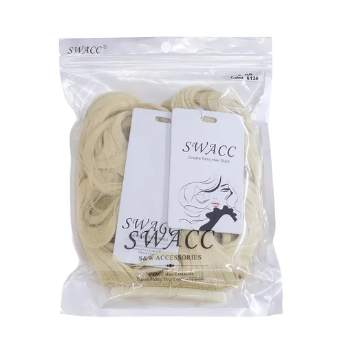 Miniatura 7 de SWACC Extensión de moño de cabello rizado corto y desordenado, fácil de estirar, peines para el cabello, extensión de cola de caballo con clip