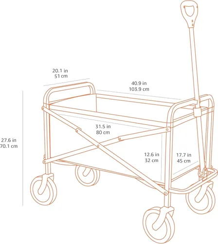 Miniatura 4 de Amazon Basics - Colección de herramientas para el jardín – Carrito plegable para jardín con funda, color gris.