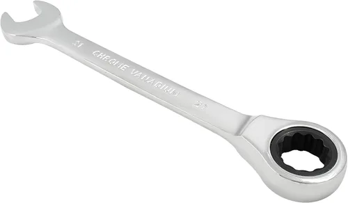 Miniatura 10 de Jiozermi Llave combinada de trinquete de 0.354 in, llave de trinquete métrica de 72 dientes SAE 12 puntos de trinquete de caja terminada herramientas