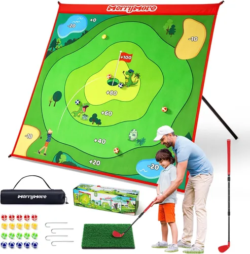 Miniatura 9 de Juego de astillado de golf: juegos de golf pegajosos portátiles para interiores y exteriores, divertidos juegos de golf para patio trasero familiar