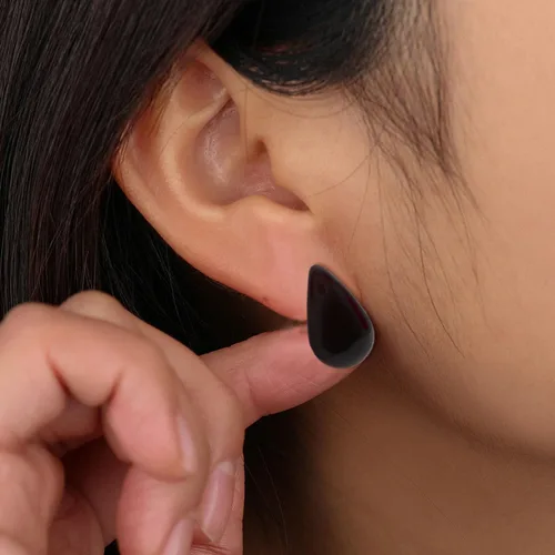Miniatura 4 de 2 pares de aretes de gota de agua gruesos dorados y plateados, ligeros, huecos, aretes de aro de lágrima, regalo de joyería de moda para mujeres