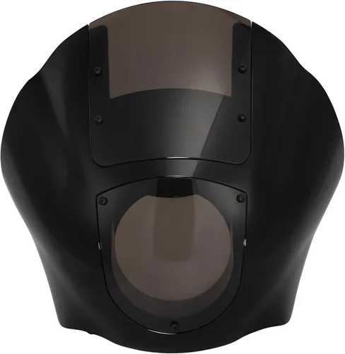 Miniatura 11 de XFMT Carenado frontal desmontable de cuarto para motocicleta con parabrisas antiniebla y abrazaderas de montaje negro de 49 mm para Harley Sportster