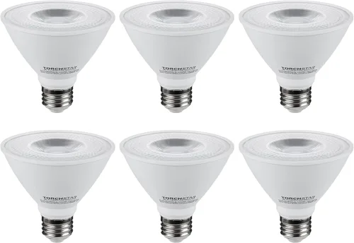 TORCHSTAR PAR30 - Bombilla LED de cuello corto, equivalente a 8 W, 75 W, regulable CRI90+, certificación UL, base E26, bombillas de 800 LM, luz