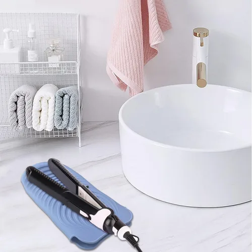 Miniatura 7 de Funda de silicona aislante de calor para herramientas de peinado del cabello, rizadores y planchas planas, cubierta de viaje antideslizante, pequeña