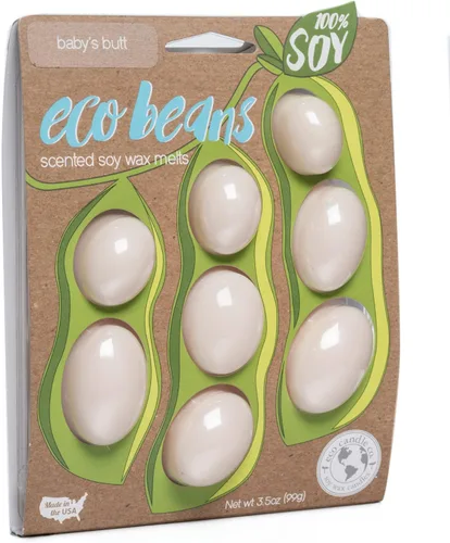 Miniatura 25 de Eco Candle Co. Eco Beans Wax Melts - Paquete de 2 unidades, ámbar vintage, 3.5 onzas, aromas de resina de madera, nuez moscada, canela y vainilla