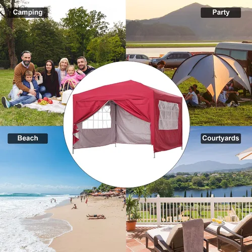 Miniatura 2 de GDY - Carpa plegable de 10 x 10 pies, toldo para exteriores con bolsa de transporte