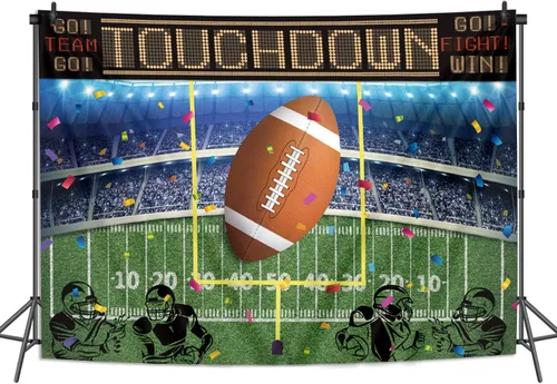 Miniatura 3 de Fondo de fútbol americano de 7 x 5 pies para fotografía de rugby y deportes para fiestas de fútbol americano, suministros de decoración de fiesta