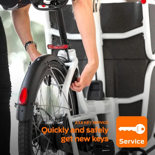 Miniatura 5 de AXA Imenso XL Candado de Anillo Retráctil para Bicicleta, Candado de Marco Antirrobo de Alta Resistencia para Bicicletas, Apertura Extra Grande