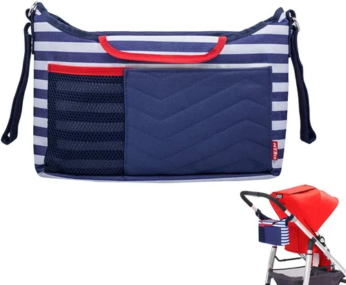 Organizador de cochecito de bebé 2 en 1, bolsa de almacenamiento de silla de paseo para niños, bolsa de almacenamiento multifunción para niños,