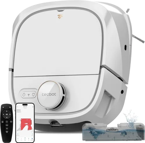 Miniatura 7 de TECBOT LiDAR - Robot aspirador y trapeador M1 Pro - Aspiradora robótica para el hogar con pelo de mascotas, alfombras, suelos de madera dura, Negro