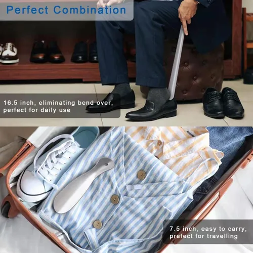 Miniatura 3 de BOOMIBOO 2 bocinas para zapatos, bocina de zapatos de 16.5 pulgadas de largo para uso doméstico, bocina de zapatos de 7.5 pulgadas para viajes