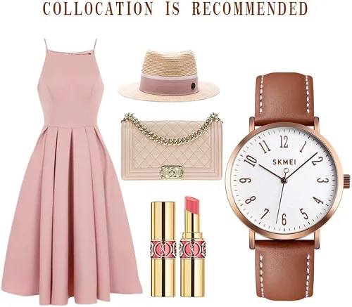 Miniatura 7 de SKMEI Reloj impermeable para mujer reloj de pulsera para mujer vestido casual de cuarzo analógico para mujer
