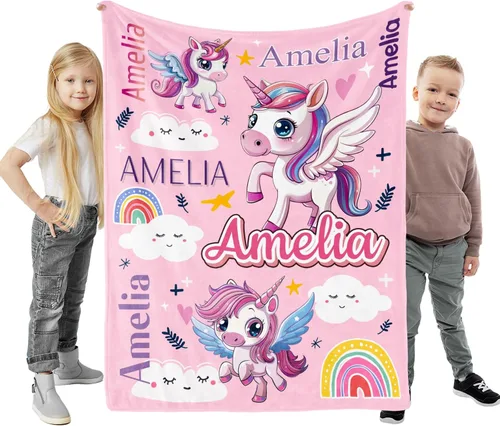 Miniatura 15 de Manta personalizada para niños, manta con nombre personalizado para niños, bebés y adultos, manta de bebé personalizada, regalos únicos para bebés