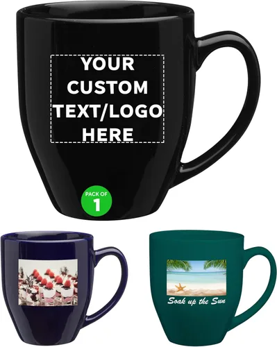 Miniatura 21 de DISCOUNT PROMOS Juego de 10 tazas de café grandes de 16 onzas, paquete a granel, perfectas para té, espresso, capuchino, cacao caliente, color verde